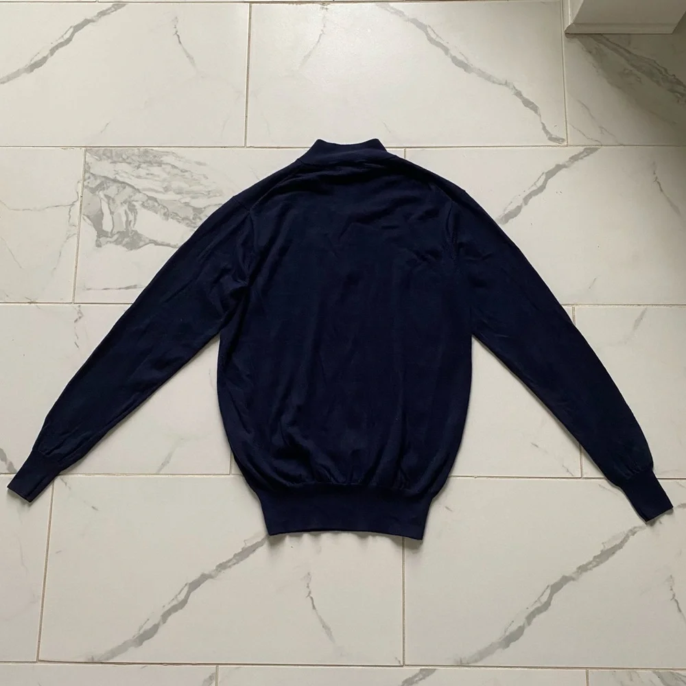 Peter Millar 1/4 Quarter Zip Sweater Merino Silk Blend Carolina Golf Club - Picture 2 of 6